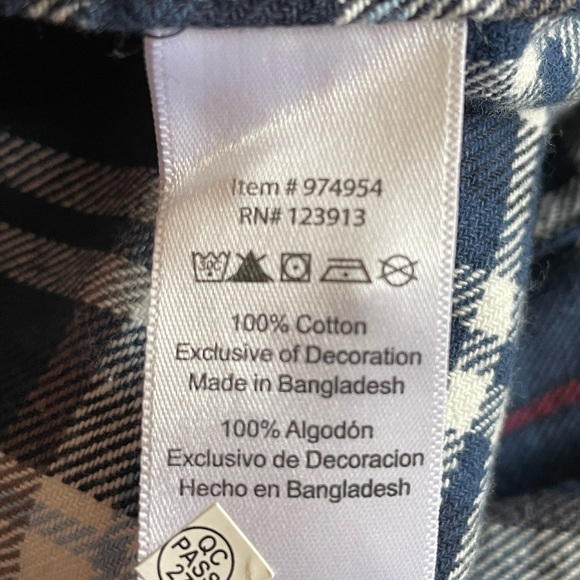 NWOT Men’s JACHS Plaid Flannel Shacket, Large - Picture 9 of 11